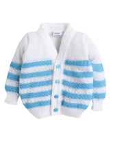 Little Angels Little Angels V-Neck Full Sleeves Full Sleeves Striped Cardigan, Tie-Knot Cap and Socks Sweater Sets Little Arrows Feather-Touch Outfit